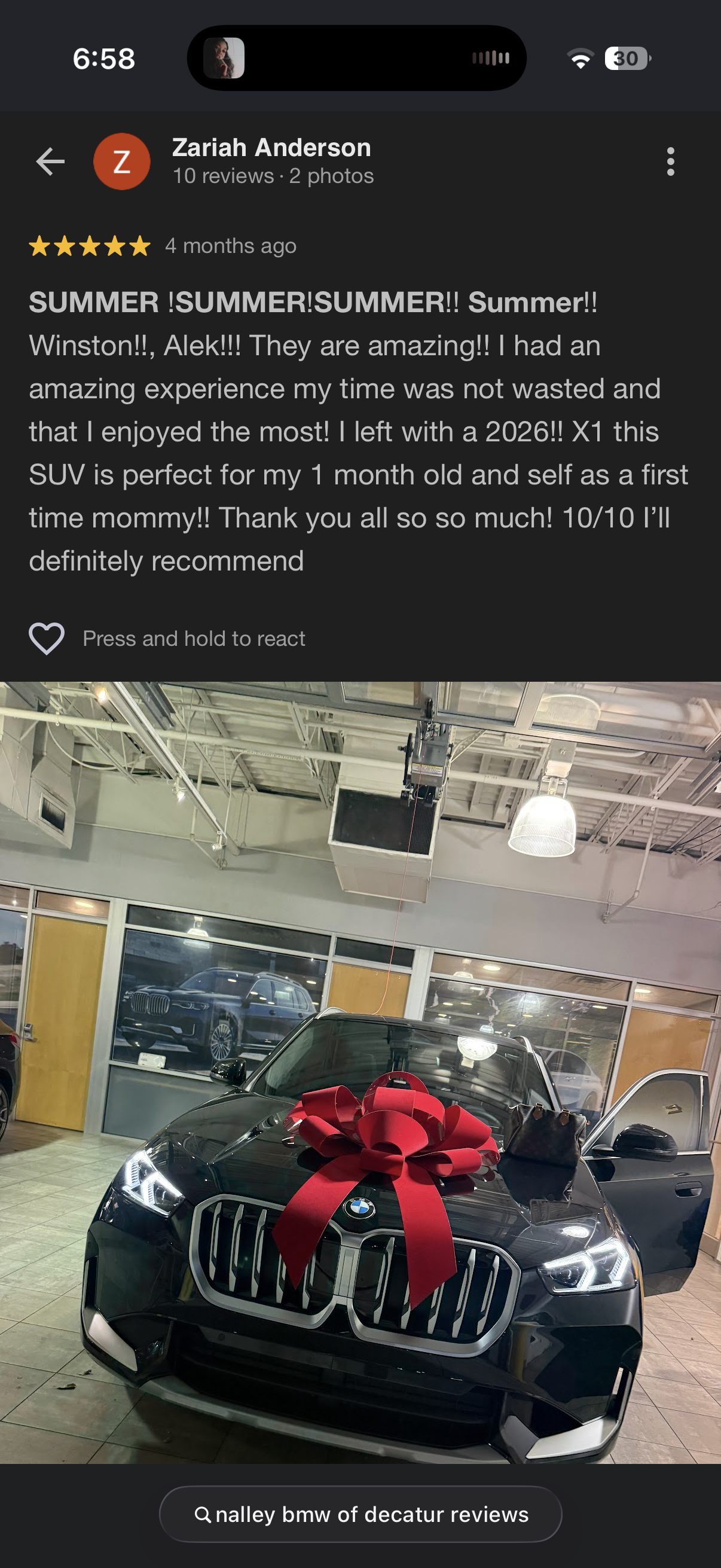 5-star Google review