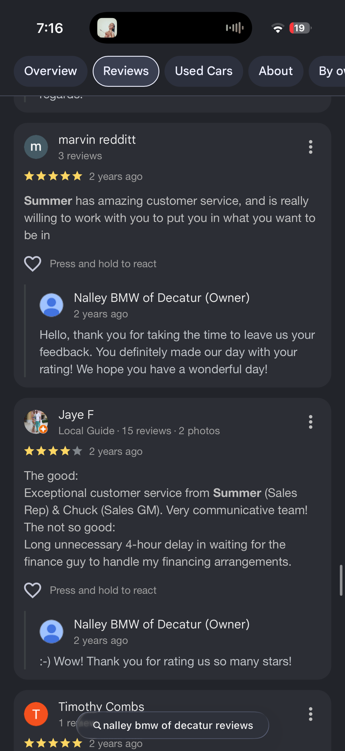 5-star Google review